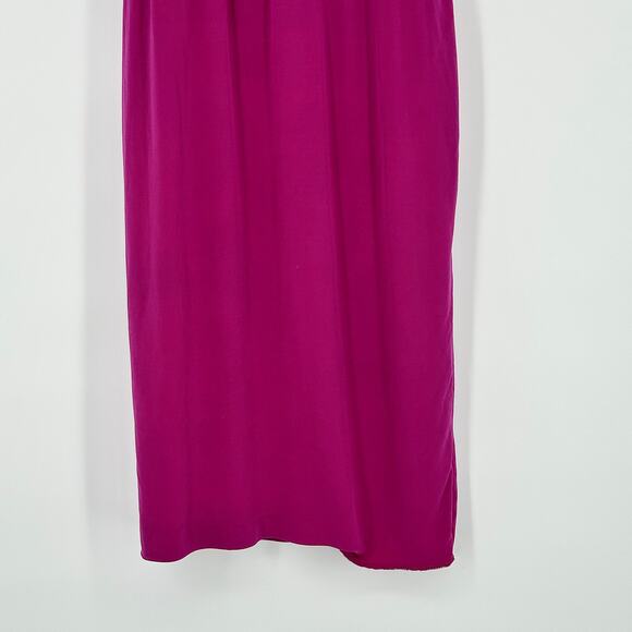 Victoria's Secret Magenta Knee-Length Dress Size S Warp Style V-Neck 3/4 Sleeve - Picture 6 of 11